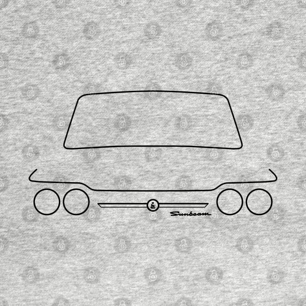 Sunbeam Stiletto classic car outline graphic (black) by soitwouldseem